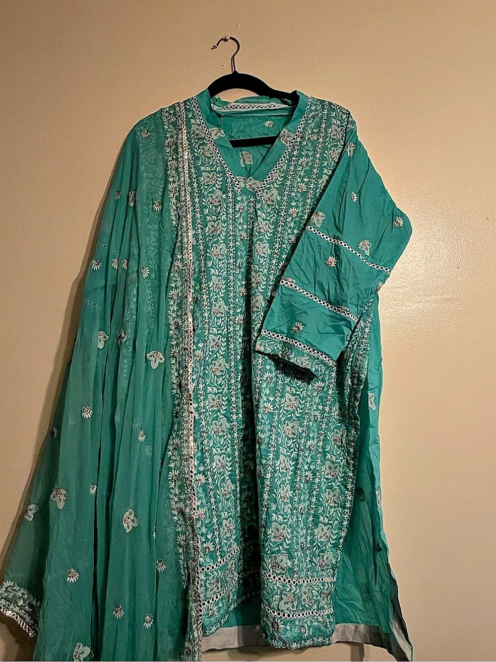 Floral Green Kurta Set